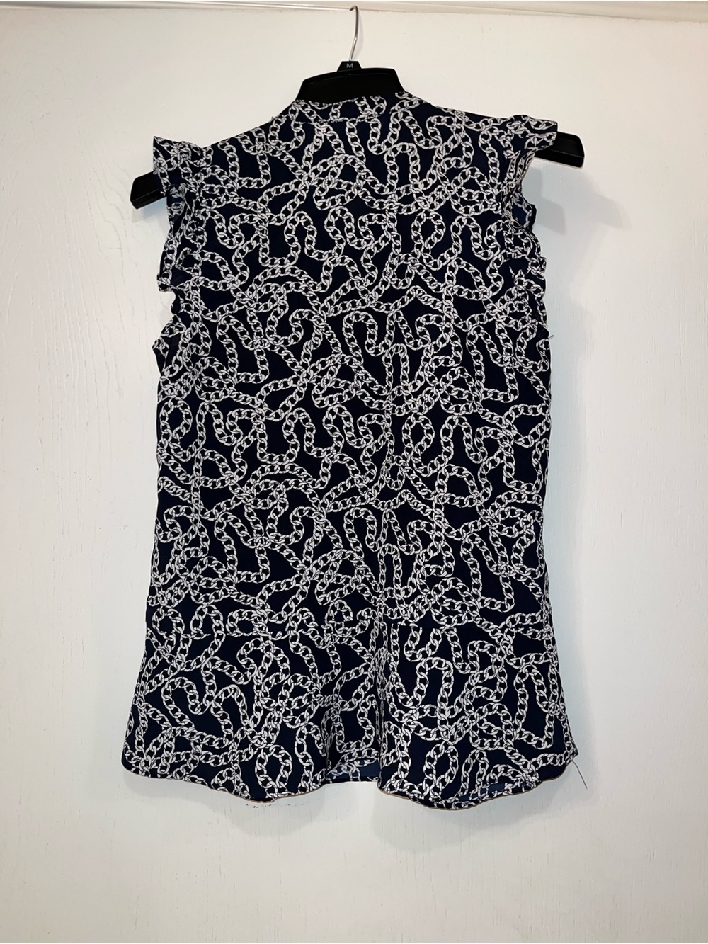 MICHAEL KORS Chain-Print Ruffle Blouse - Picture 6 of 6